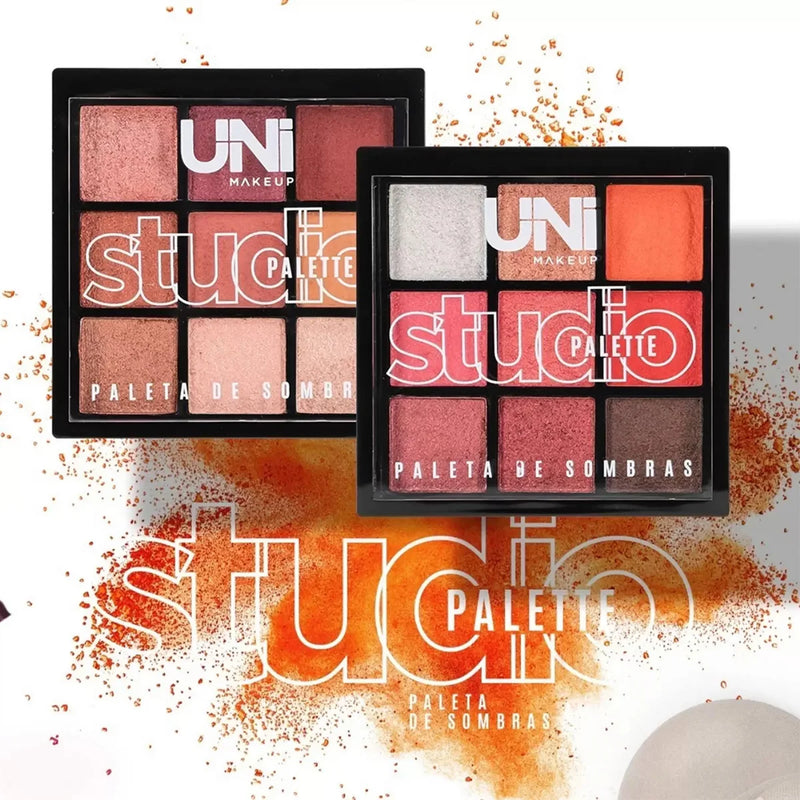 Paleta de Sombras Studio Palette 9 Cores - Uni Makeup