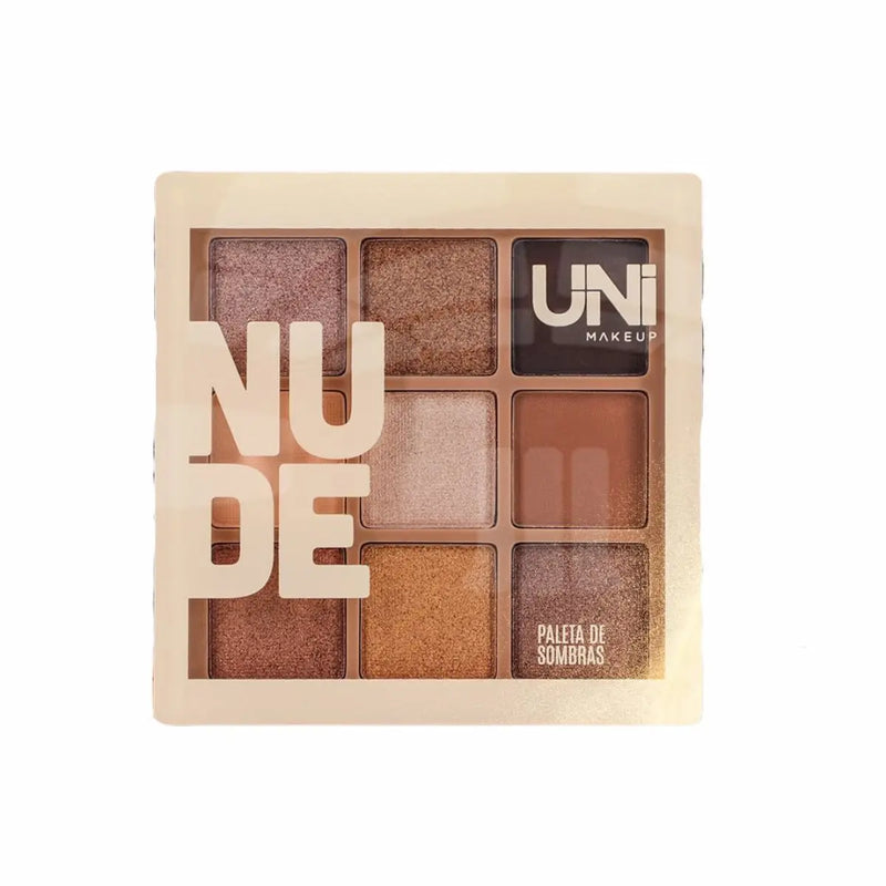 Paleta de Sombras Nude 9 Cores - Uni Makeup