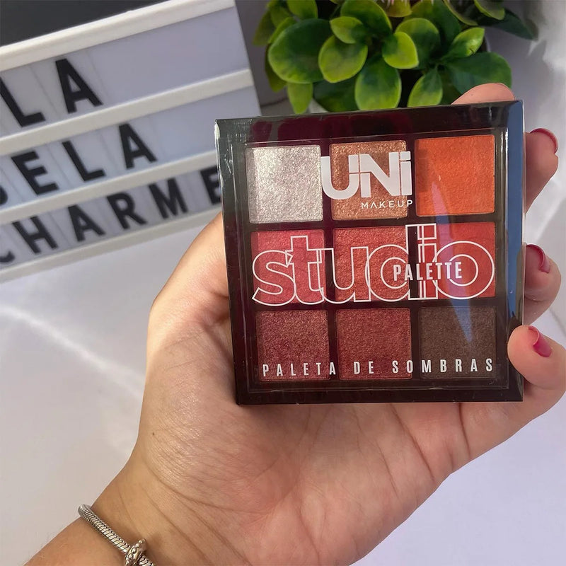 Paleta de Sombras Studio Palette 9 Cores - Uni Makeup